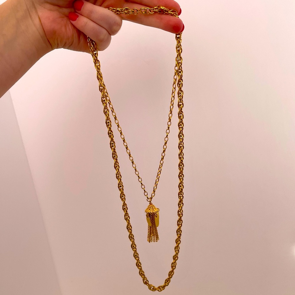 Vintage Metallic Gold Tone Oversized Maximalist Mob Wife Streetwear Necklace